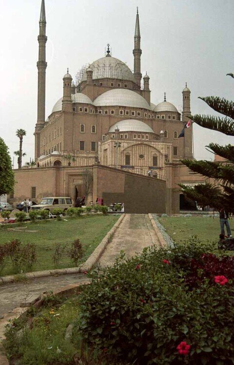 Alcune torri e quattro cupole della Moschea Mohammed Alì