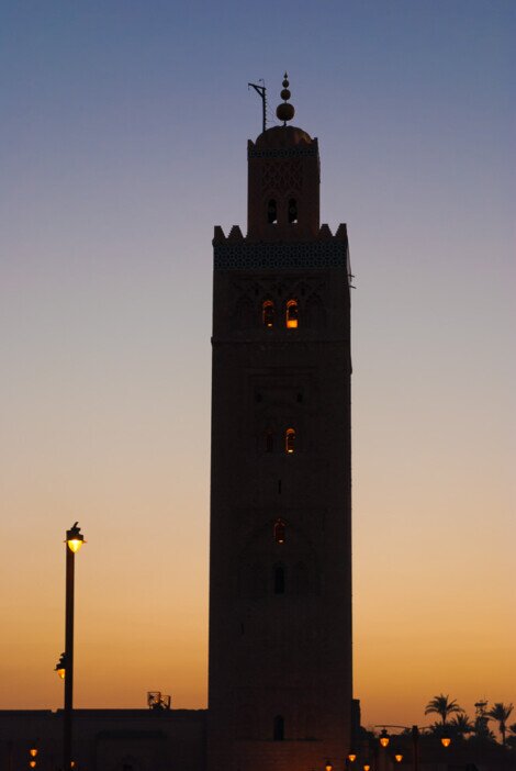 Marrakech, moschea Koutoubia Il minareto della moschea Koutoubia