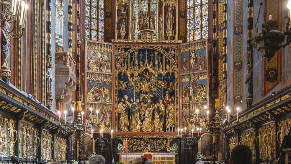 Il più alto altare in legno d'Europa a Cracovia.