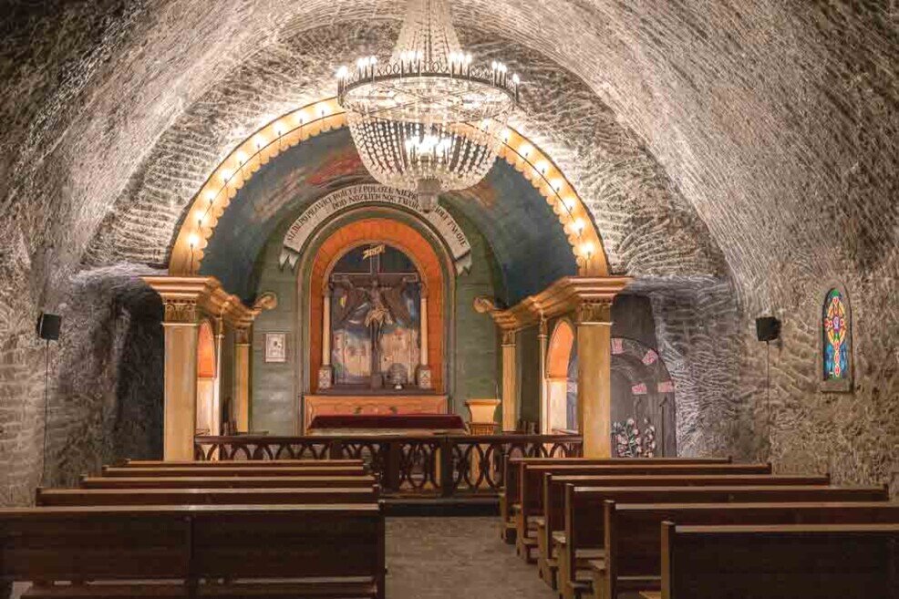 Wieliczka la cappella di san giovanni Una cappella nella miniera del sale intitolata a san giovanni.